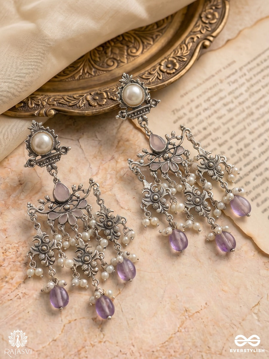 Enchanted Vine - Oxidised Ornate Chandelier Jodhpuri Jhumkas