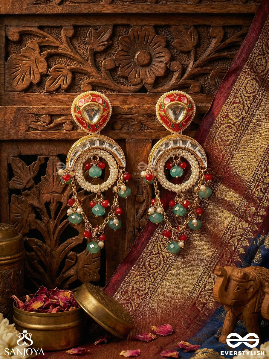 Sanyukta - United Grace - Elegant Earrings With Connected Design And Cascade Details
