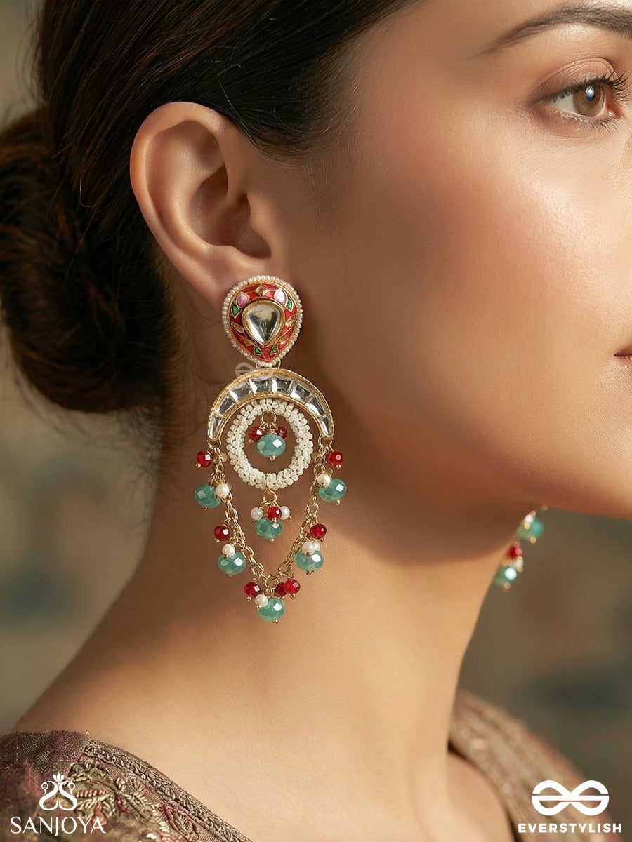 Sanyukta - United Grace - Elegant Earrings With Connected Design And Cascade Details
