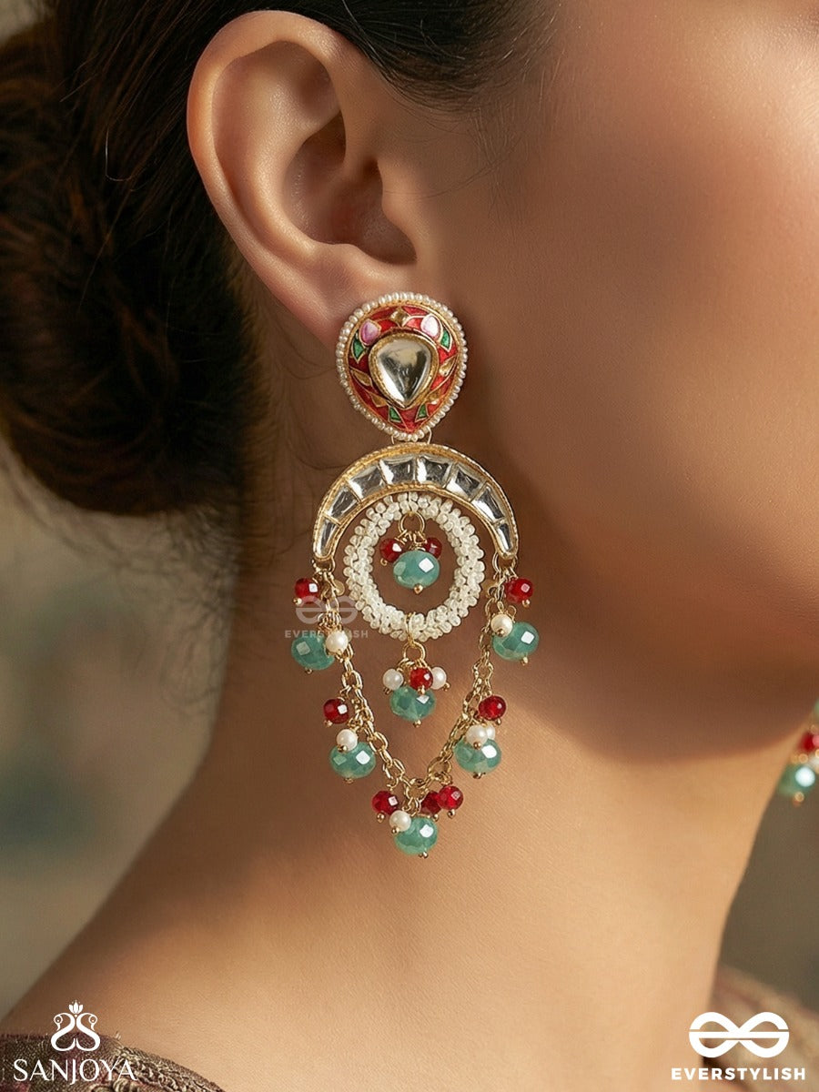 Sanyukta - United Grace - Elegant Earrings With Connected Design And Cascade Details