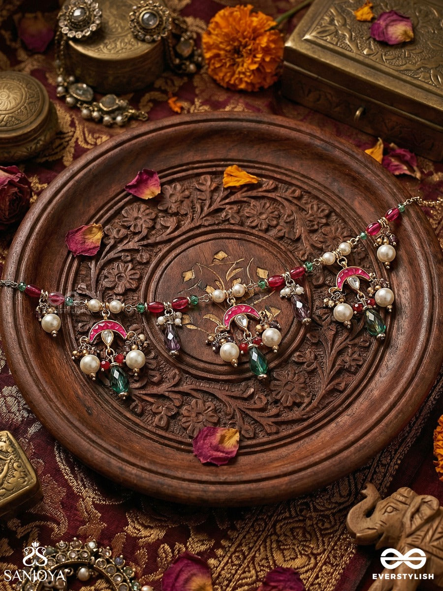 Vritasha - Circled Grace - Decorative Necklace With Ornamental Pattern And Flowing Accents