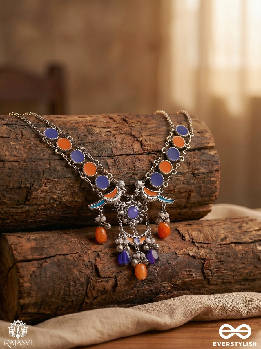 Varna Utsav - Multi Color Statement Necklace