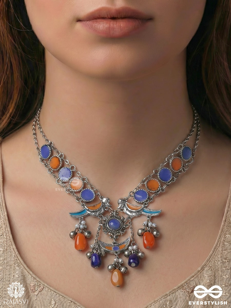 Varna Utsav - Multi Color Statement Necklace