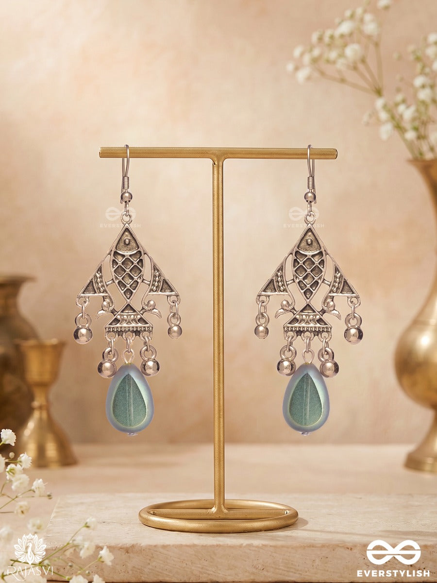Neel Jharokha - Oxidised Drop Earrings
