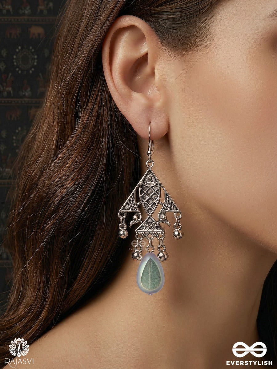 Neel Jharokha - Oxidised Drop Earrings