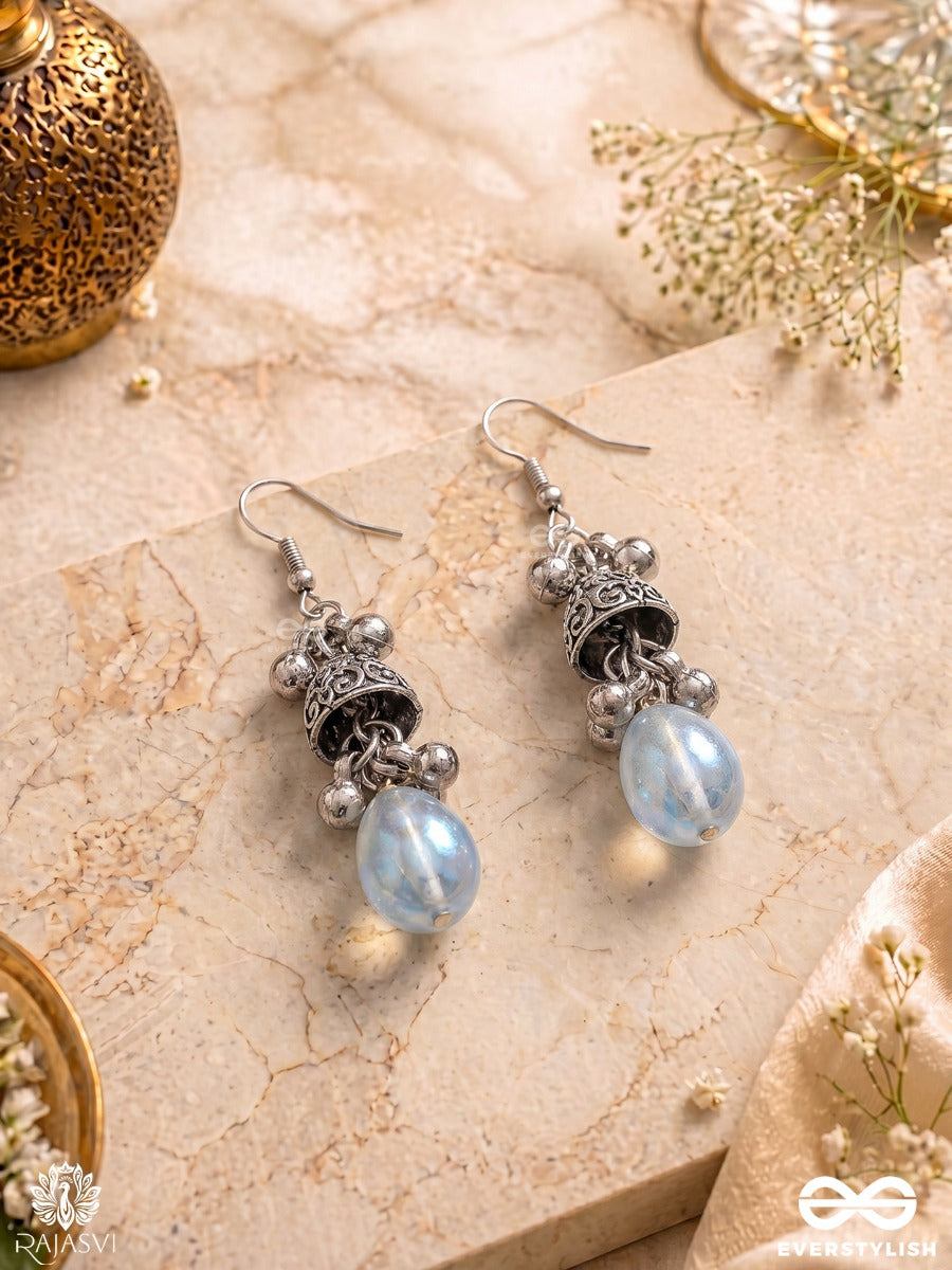 Chandra Raag - Oxidised Drop Earrings