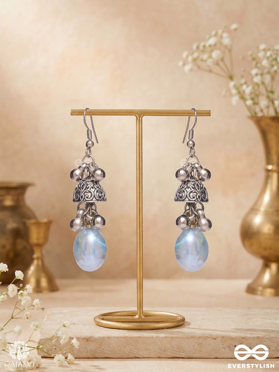 Chandra Raag - Oxidised Drop Earrings