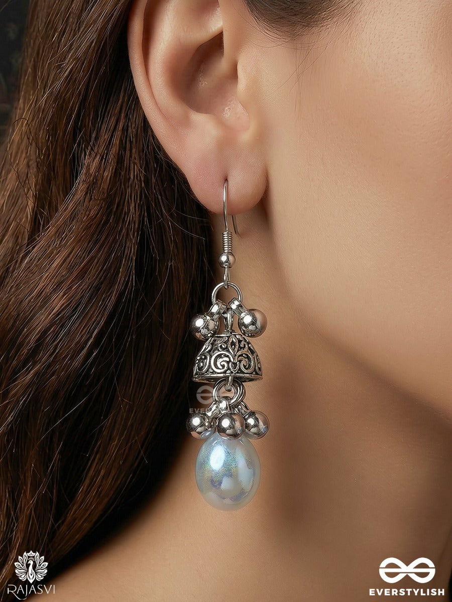 Chandra Raag - Oxidised Drop Earrings