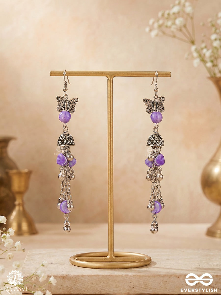 Lavender Jhankaar - Boho Dangle Earrings