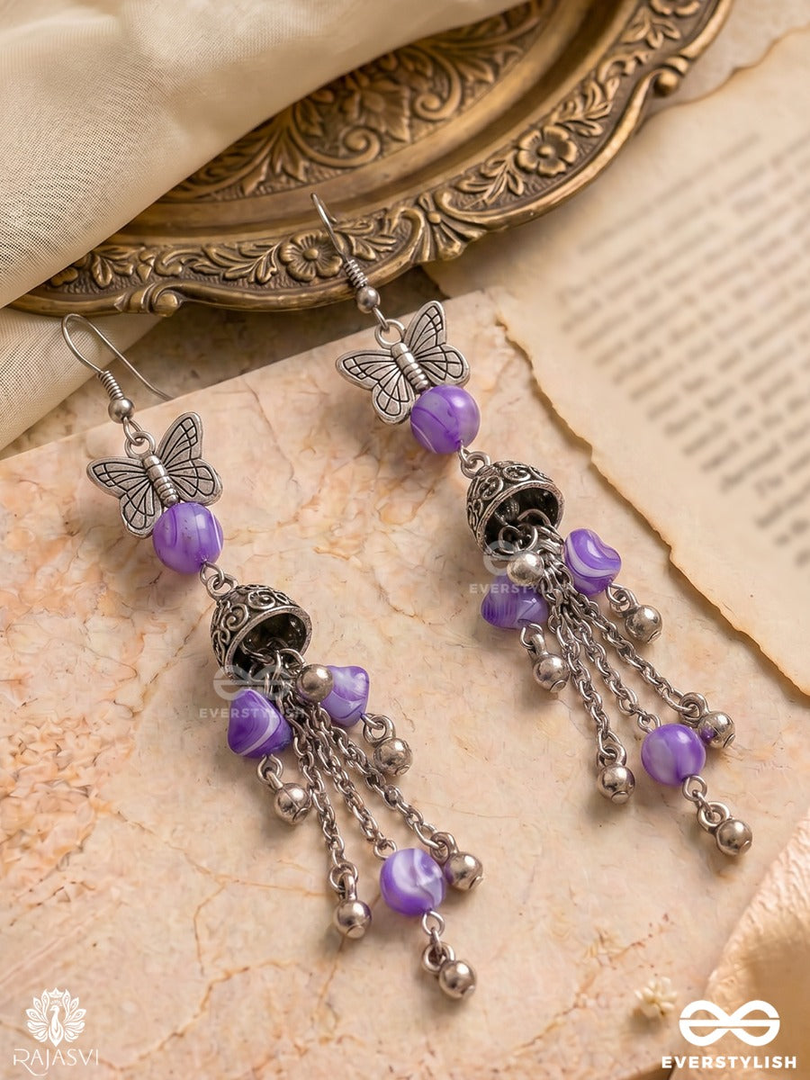 Lavender Jhankaar - Boho Dangle Earrings