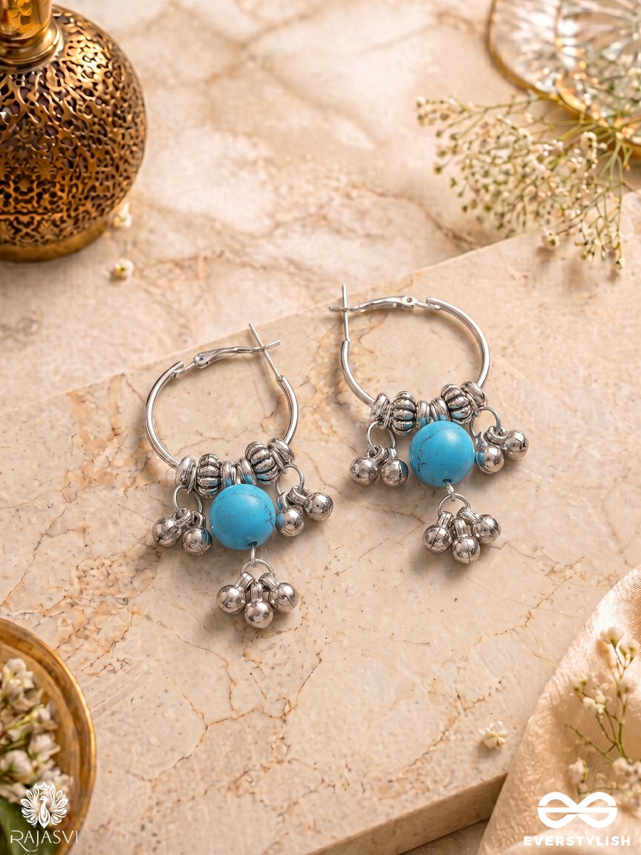 Neel Tarang - Oxidised Drop Earrings