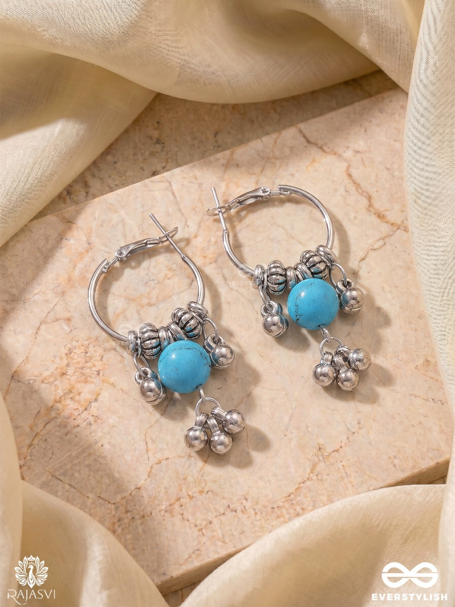 Neel Tarang - Oxidised Drop Earrings
