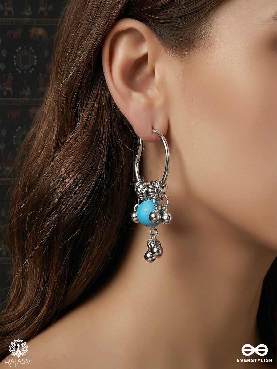 Neel Tarang - Oxidised Drop Earrings