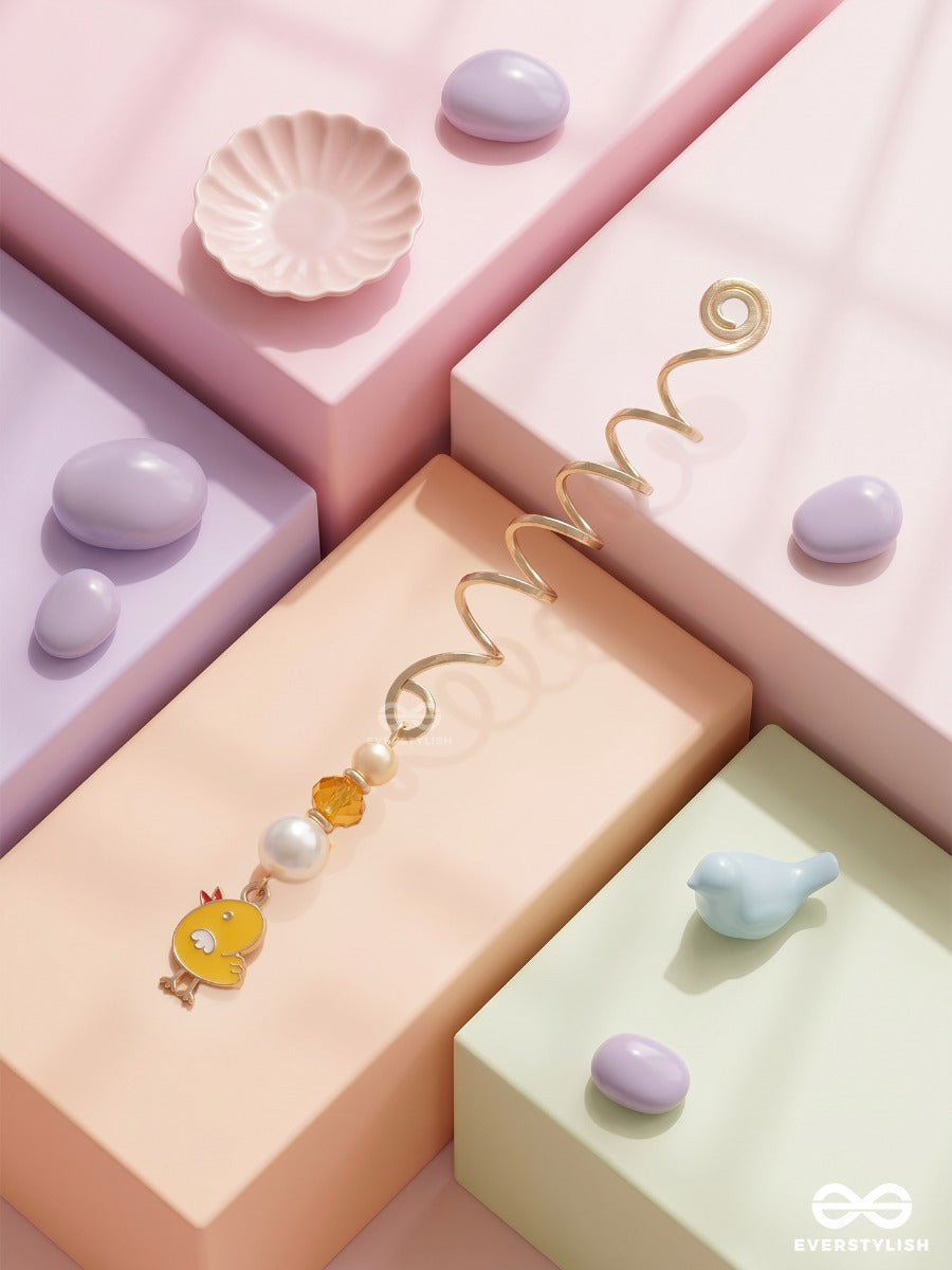 Honey Bloom - Golden Braidlet With Yellow Floral Drop Detail