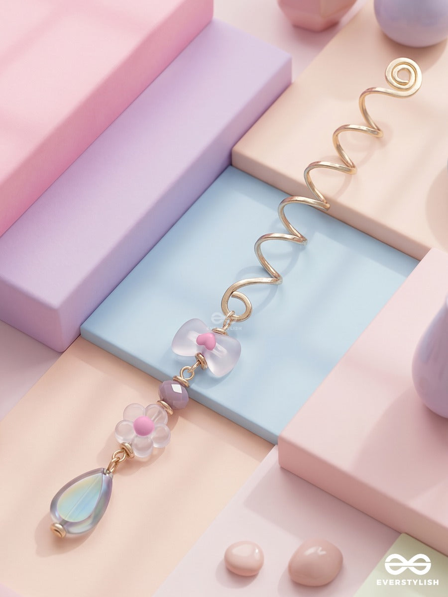 Seafoam Twist - Trendy Braidlet With Ocean-Toned Charm Detail