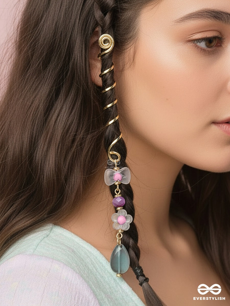 Seafoam Twist - Trendy Braidlet With Ocean-Toned Charm Detail