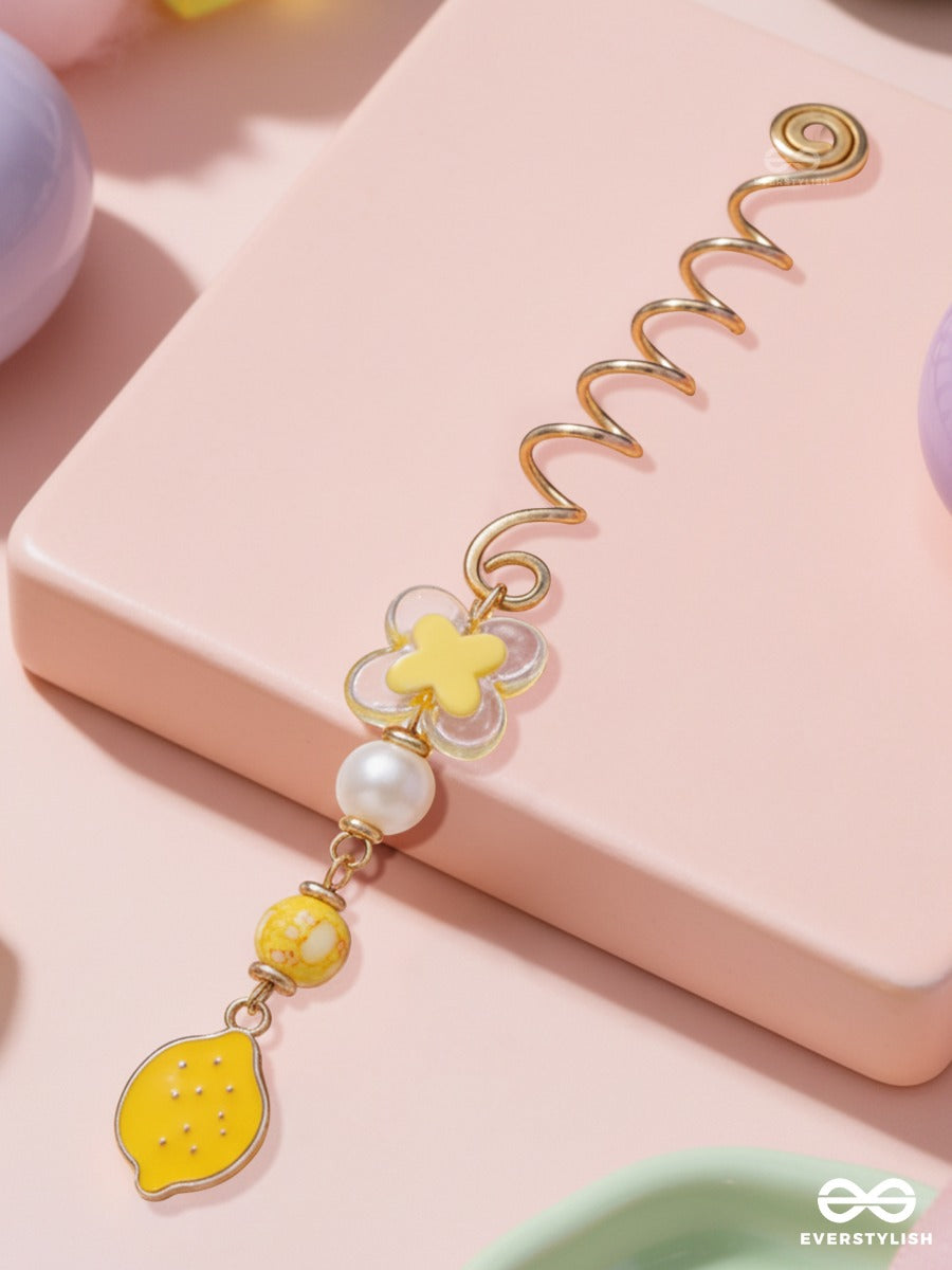 Daisy Zest - Playful Spiral Braidlet With Lemon Drop Accent