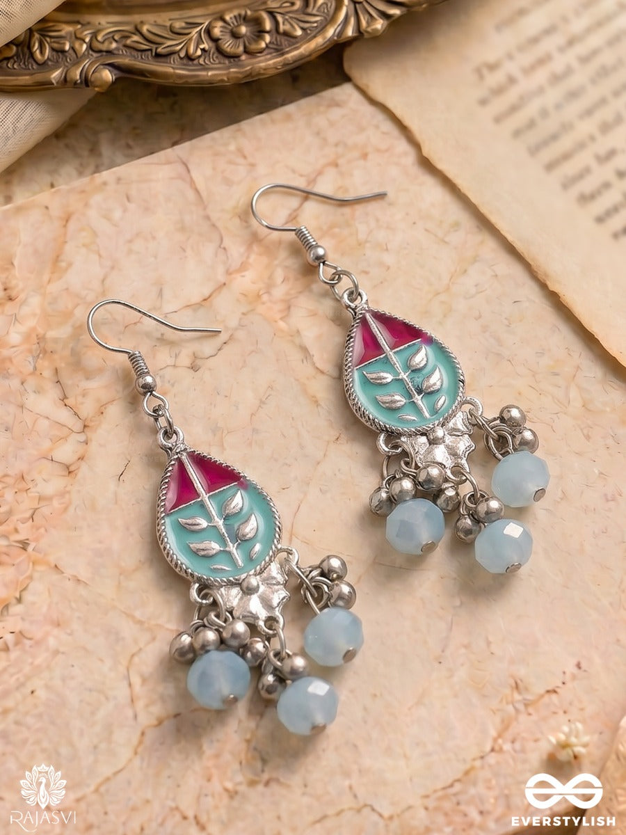 Gulnaaq Drop - Oxidised Drop Earrings
