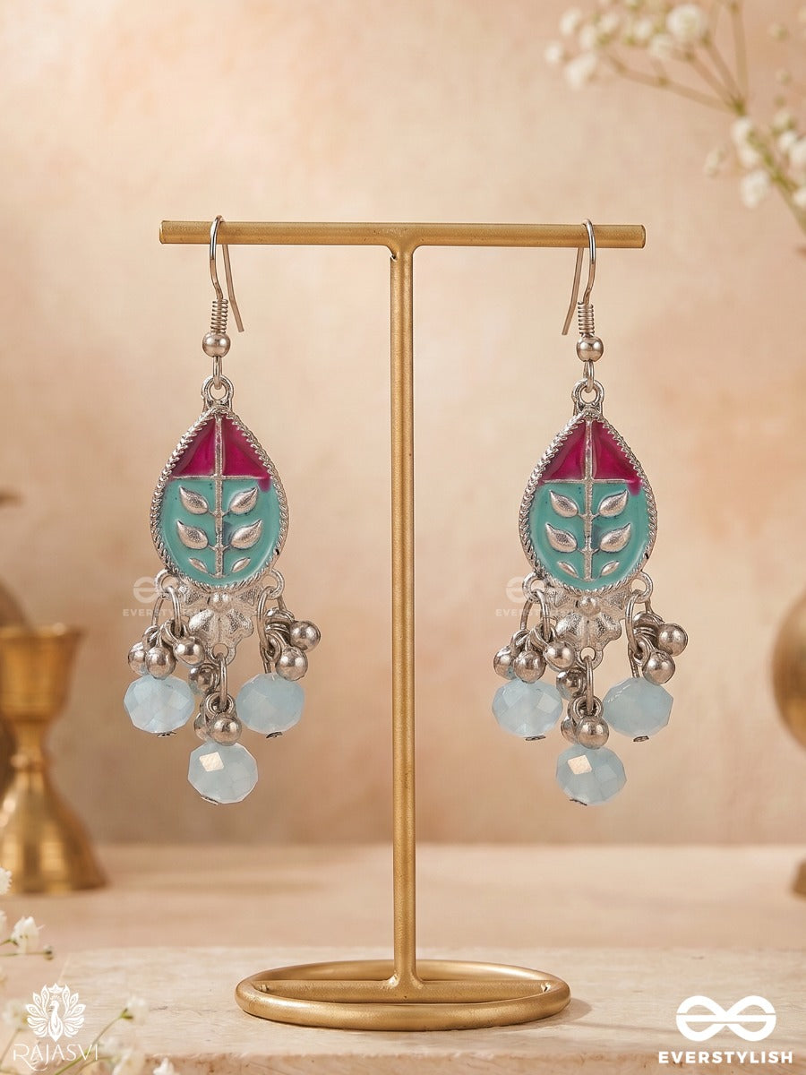 Gulnaaq Drop - Oxidised Drop Earrings