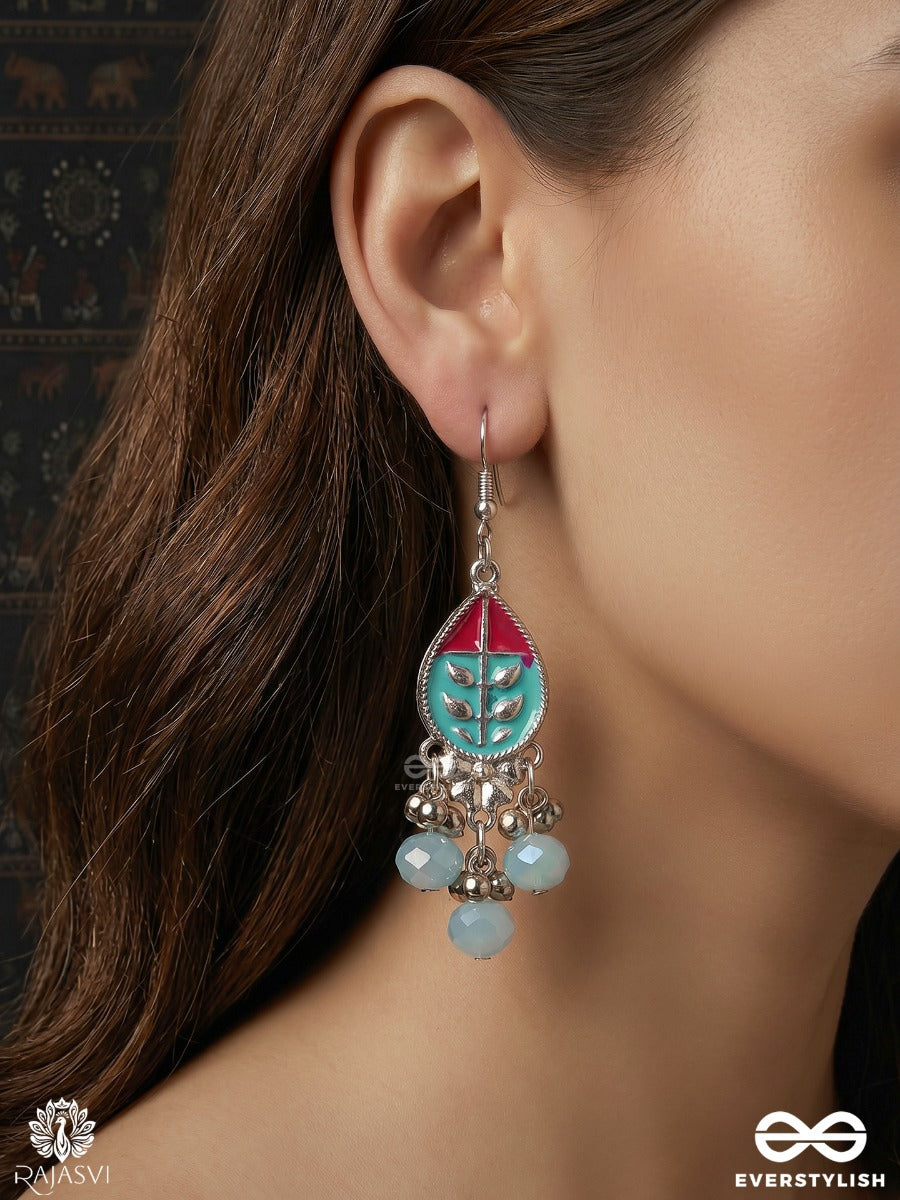 Gulnaaq Drop - Oxidised Drop Earrings