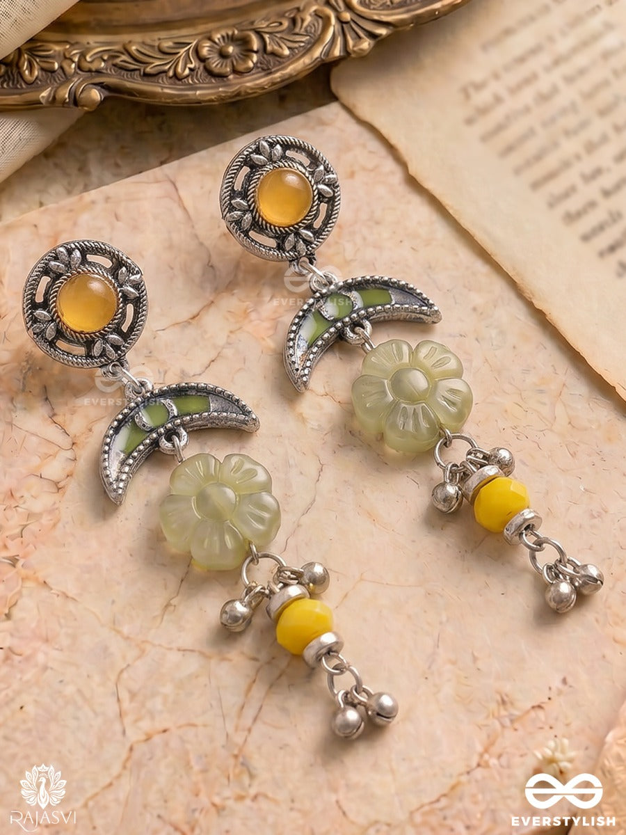 Aftaabi Jhalar - Oxidised Charm Earrings
