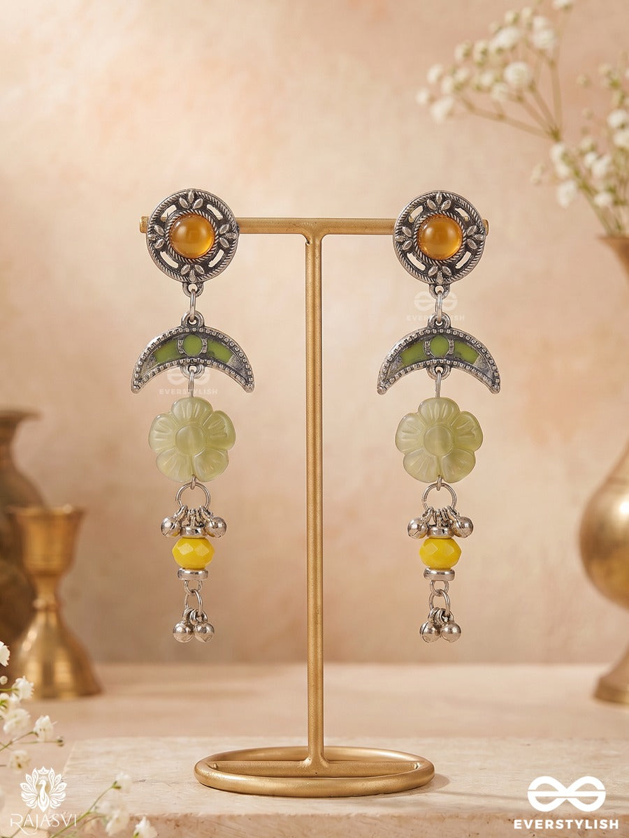 Aftaabi Jhalar - Oxidised Charm Earrings
