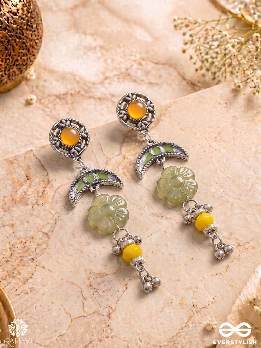 Aftaabi Jhalar - Oxidised Charm Earrings