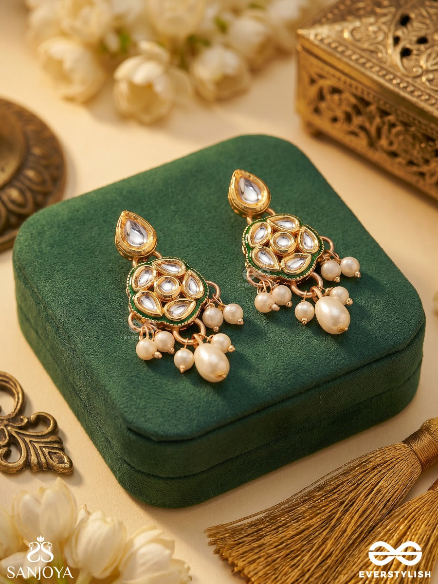 Tilakshi – Sacred Beauty – Statement Earrings With Ornamental Design And Multi-Drop Details