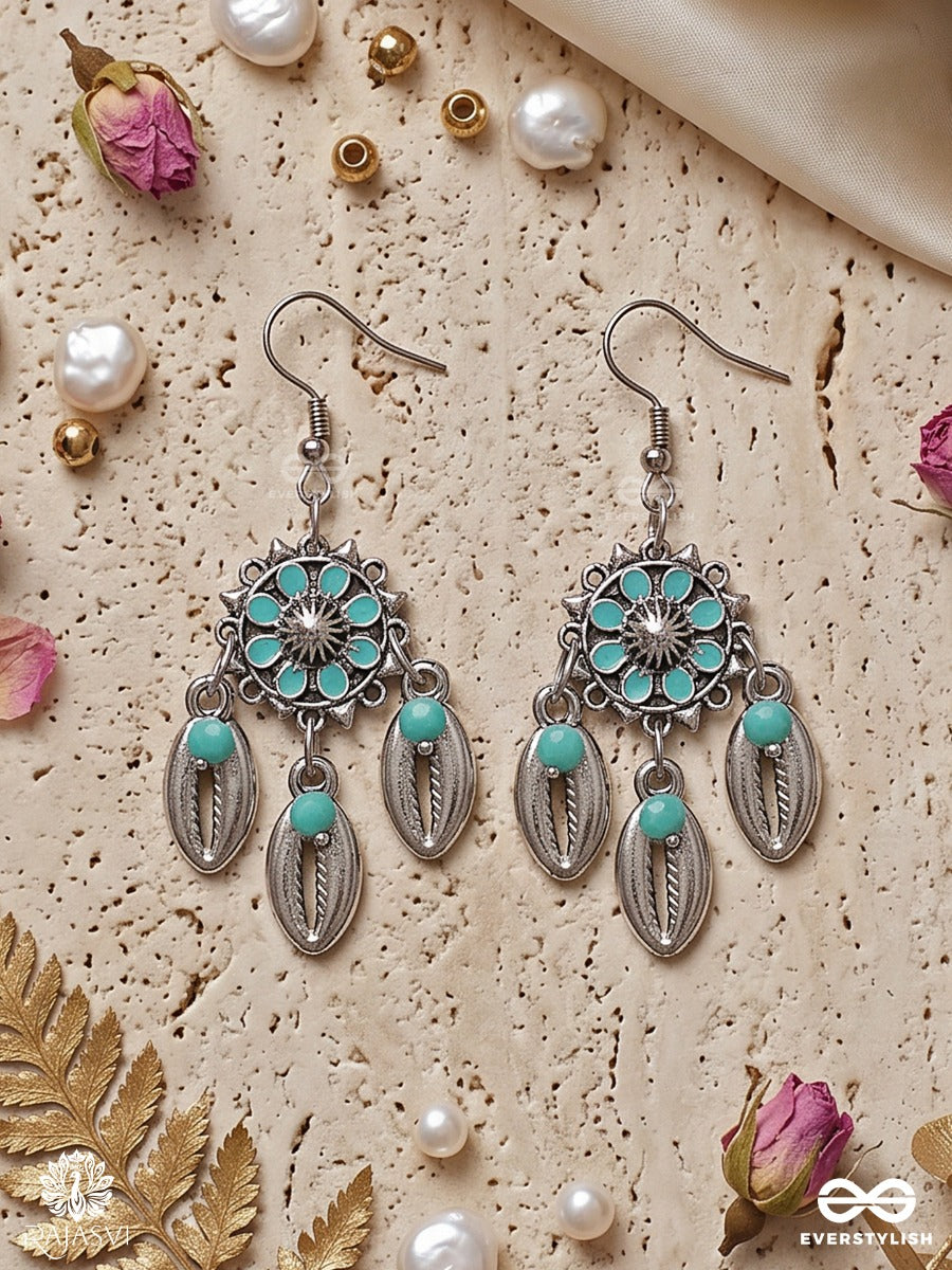 Gulrava Taarika – Oxidised Earrings With Ethnic Leaf Drops