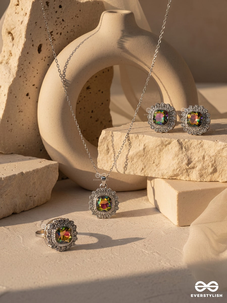 Cosmic Prism – Everyday Necklace, Ring & Earrings Set