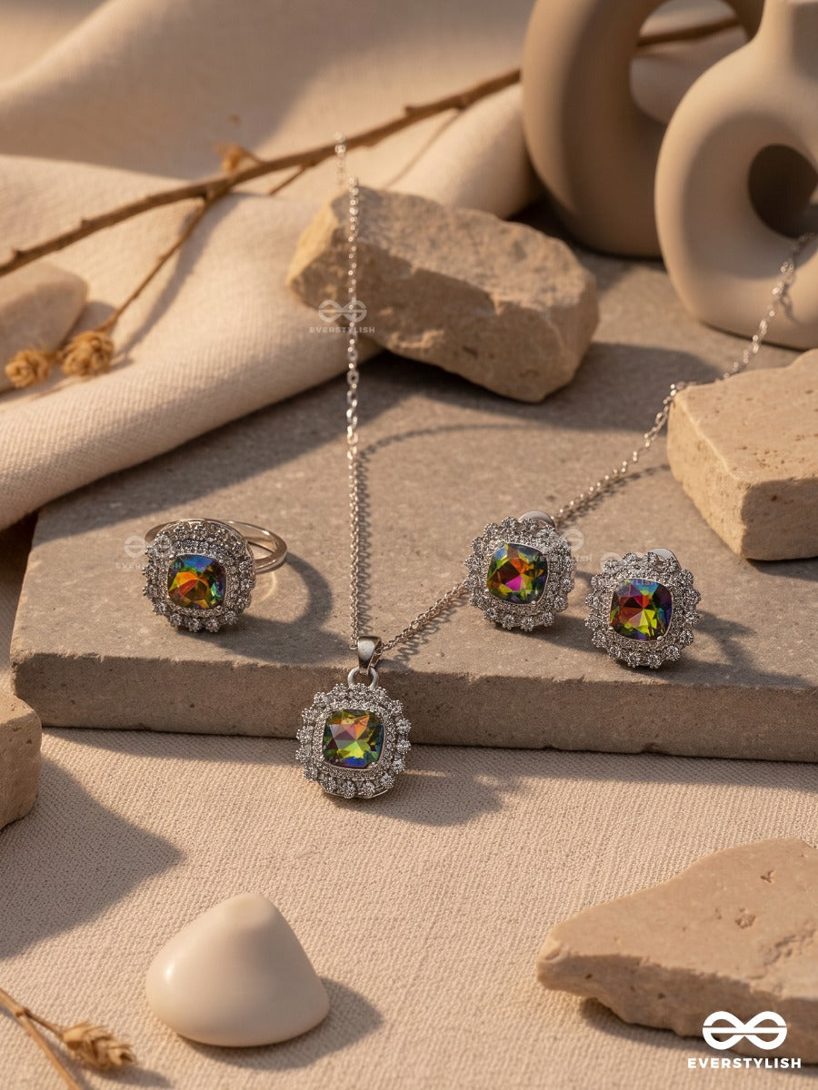 Cosmic Prism – Everyday Necklace, Ring & Earrings Set