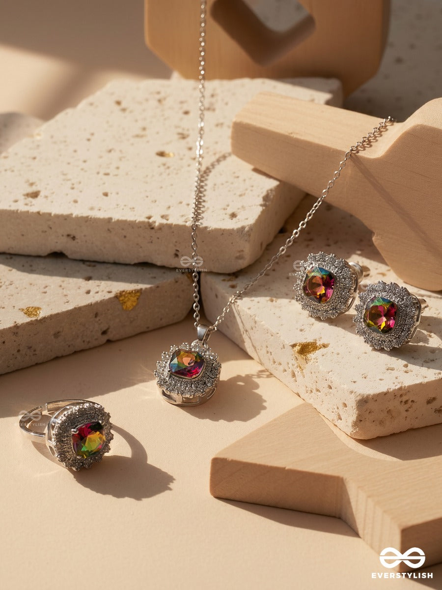 Cosmic Prism – Everyday Necklace, Ring & Earrings Set