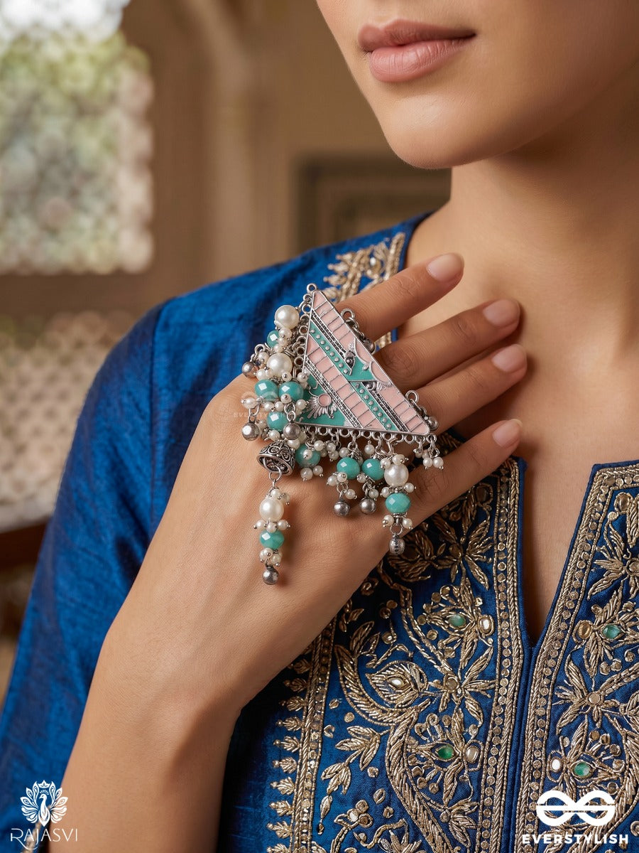 Ranicore – Oxidised Enamel Statement Ring