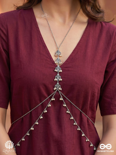 Chaand Jaal – Oxidised Statement Body Chain