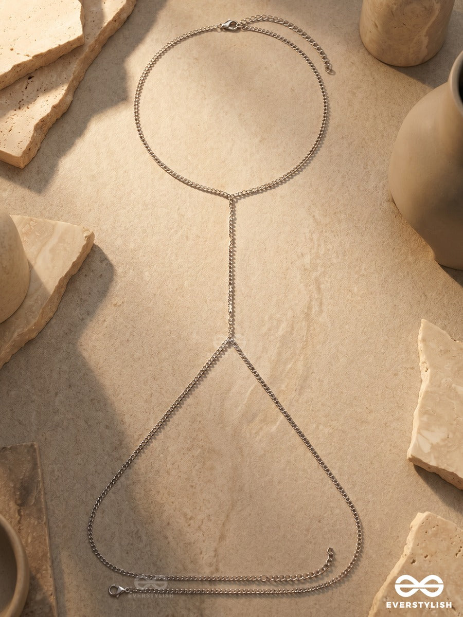 Gloss Code – Dainty Minimal Silver Body Chain