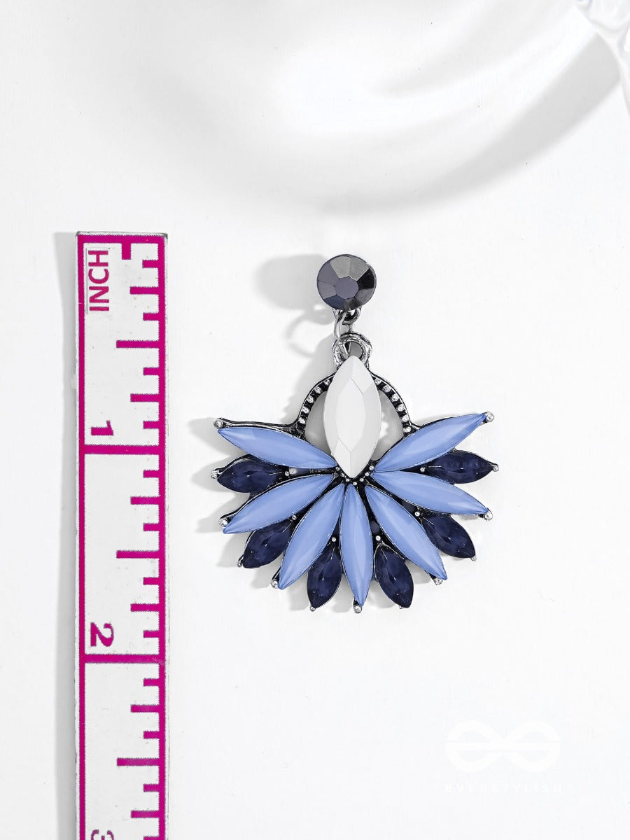 Flower Power Scintillating Blue Earrings
