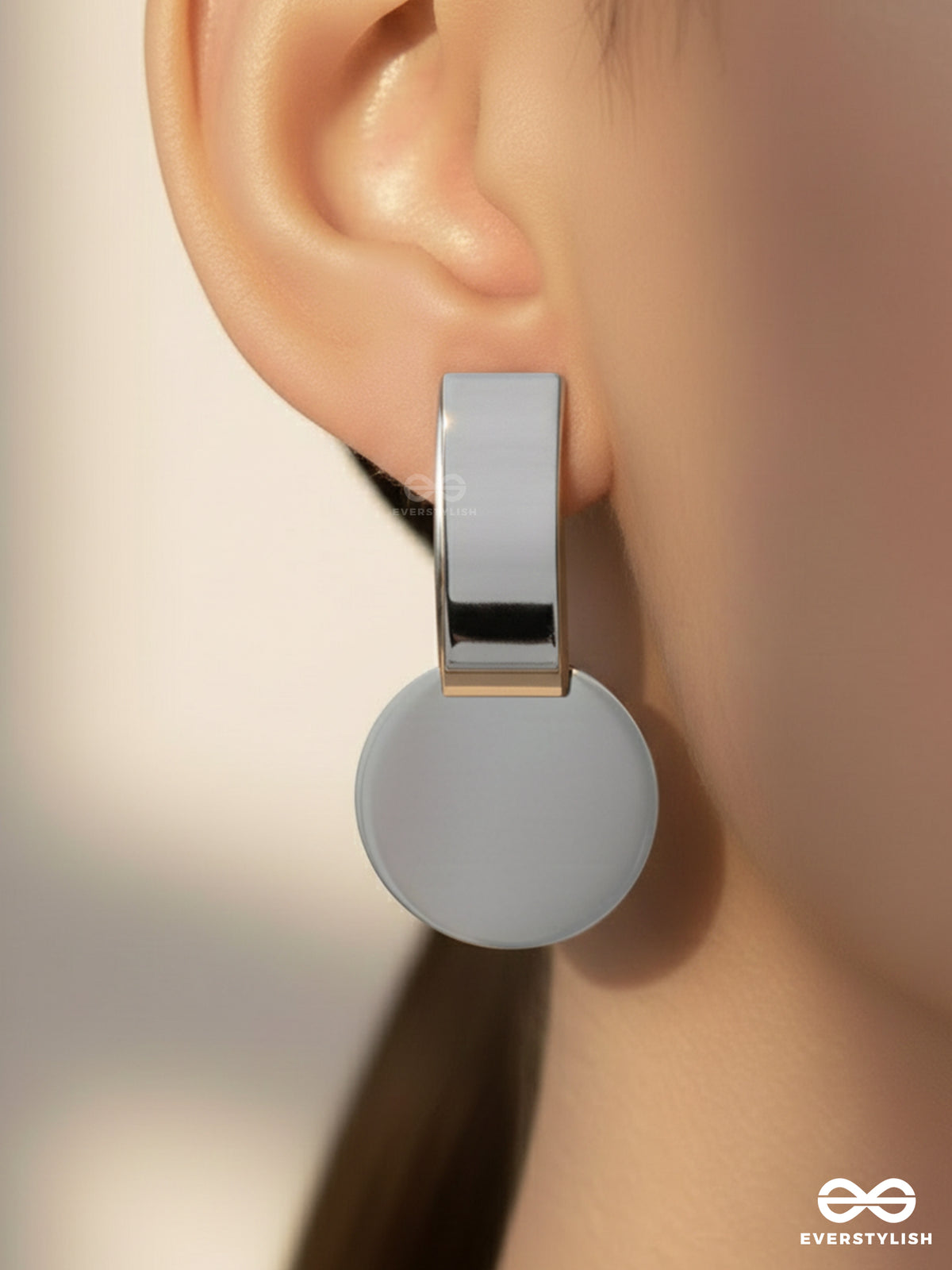The Chic Geometry (Silver) - Statement Earrings