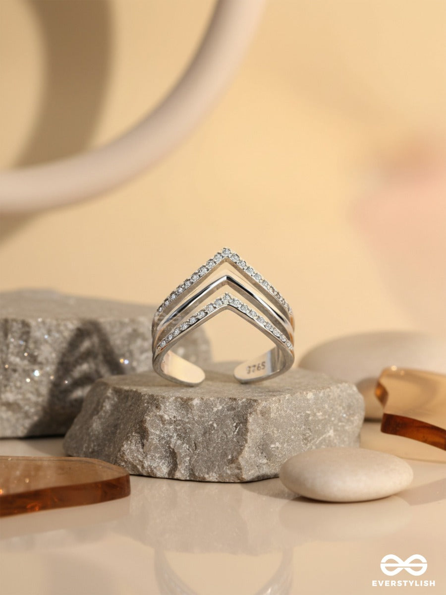 Leslie's Layered CZ Adjustable Ring (Silverette)