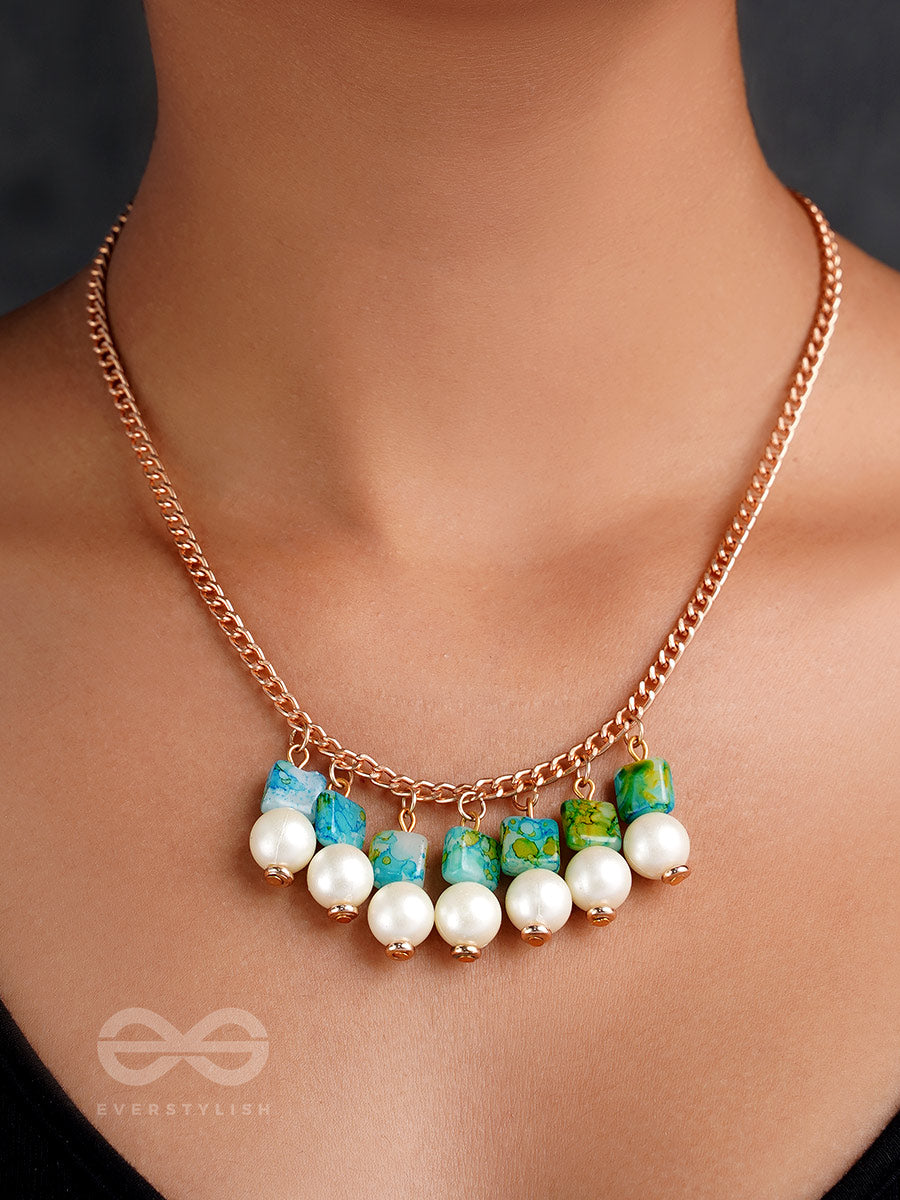 April Shower- Golden Pearls Necklace With Anti-Tarnish Coating