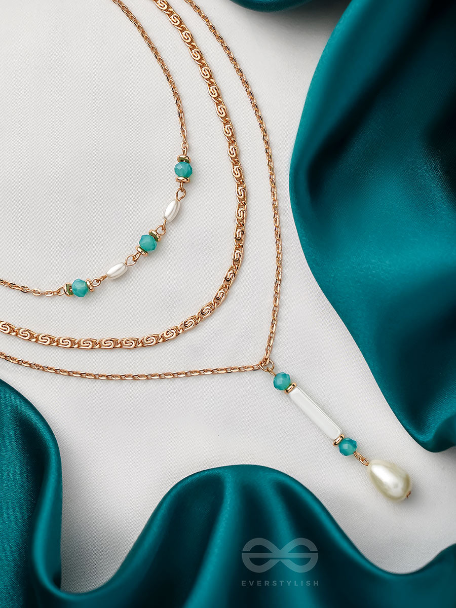 Heaven's Fall- Golden Embellished Necklace
