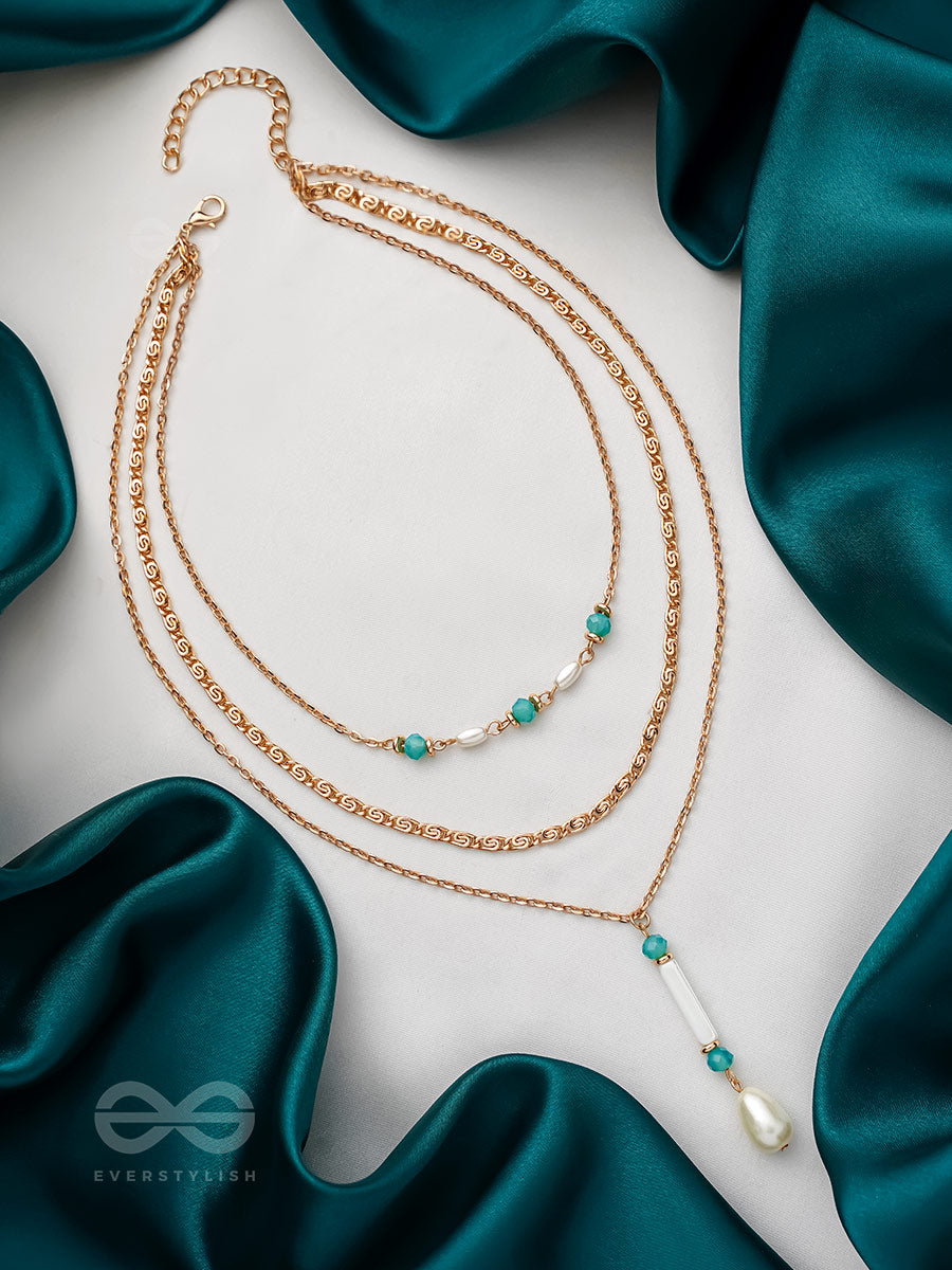 Heaven's Fall- Golden Embellished Necklace