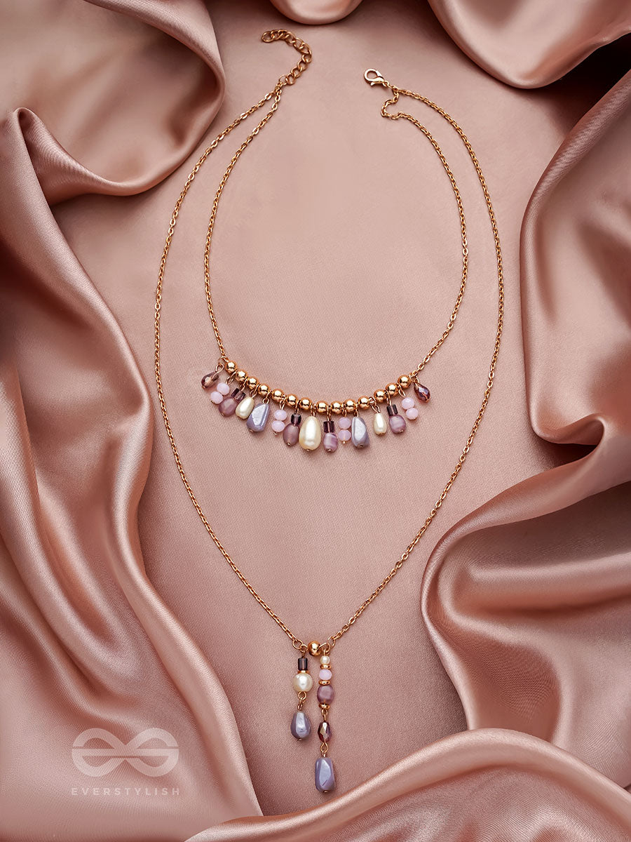 The Grey Storm- Golden Layered Necklace With Anti-Tarnish Coating