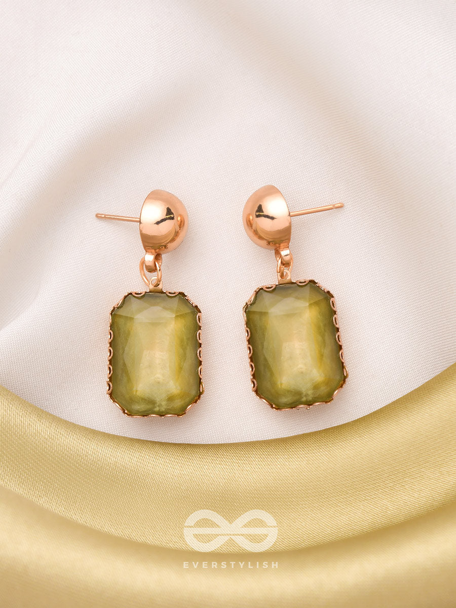 The Forest Of Enchantments- Golden Embellished Earrings