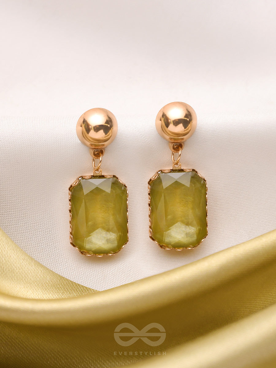 The Forest Of Enchantments- Golden Embellished Earrings
