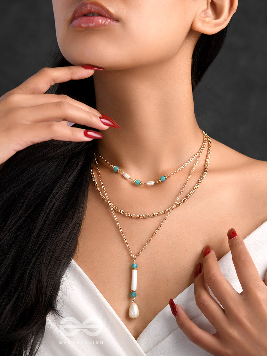 Heaven's Fall- Golden Embellished Necklace