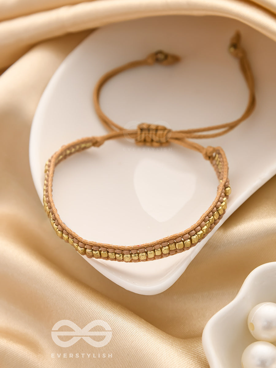 The Bronze Beauty- Beaded Knot Bracelet