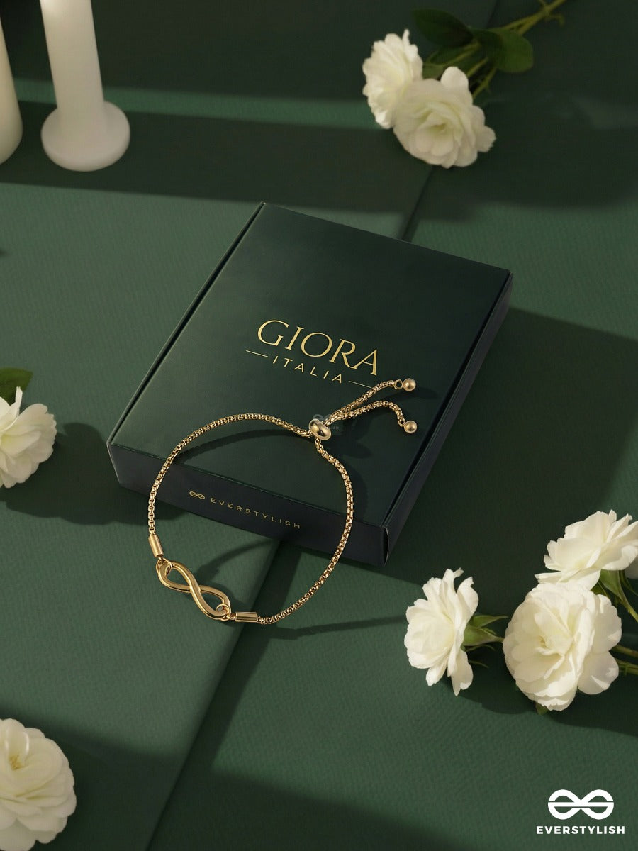 Giora Italia - Evermore Loop –  Stainless Steel 18K Gold Plated Anti-Tarnish Infinity Bracelet