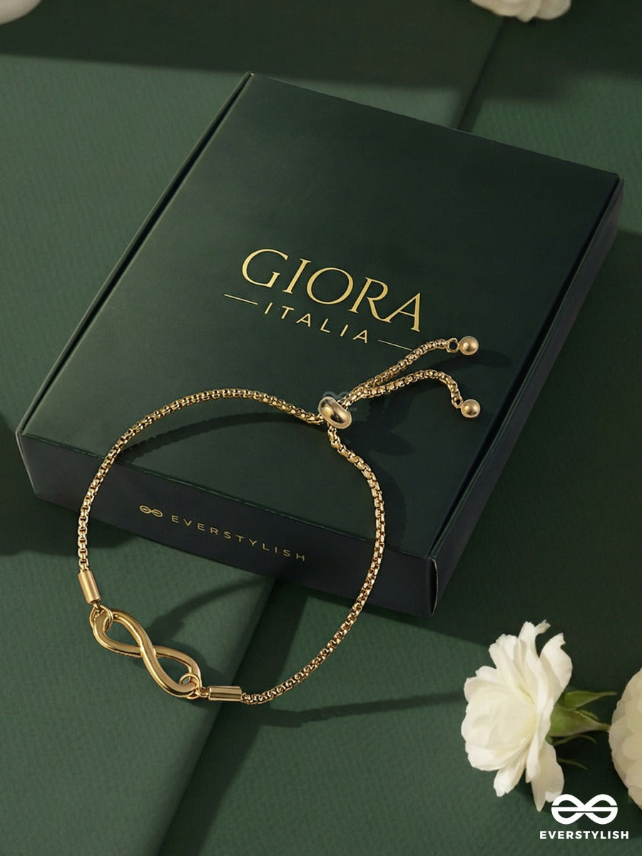 Giora Italia - Evermore Loop –  Stainless Steel 18K Gold Plated Anti-Tarnish Infinity Bracelet