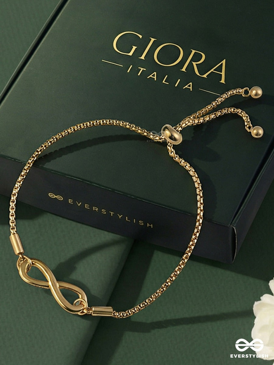 Giora Italia - Evermore Loop –  Stainless Steel 18K Gold Plated Anti-Tarnish Infinity Bracelet
