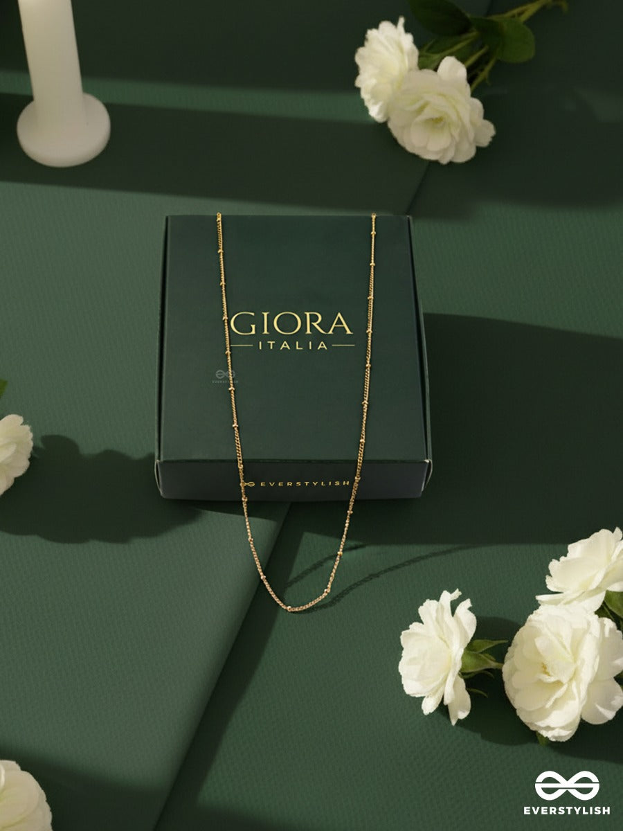 Giora Italia - The Signet – Stainless Steel 18K Gold Plated Anti-Tarnish Classic Chain Necklace